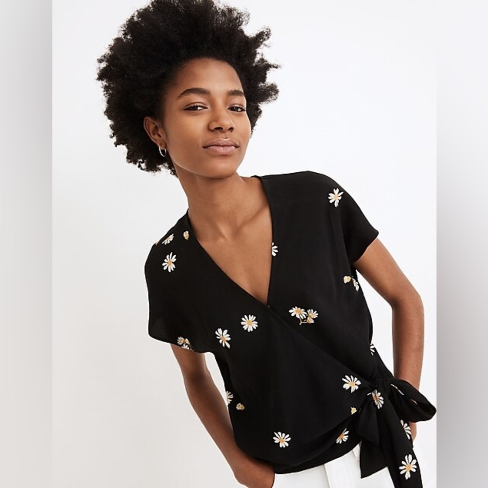 Madewell Daisy Wrap top, gently used no flaws